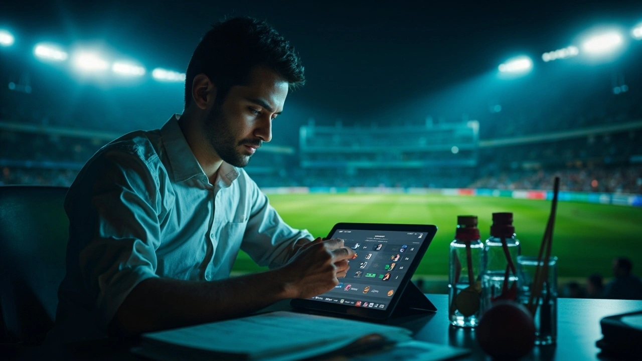 Fantasy cricket strategist building a balanced eleven-player team within a 100-credit budget