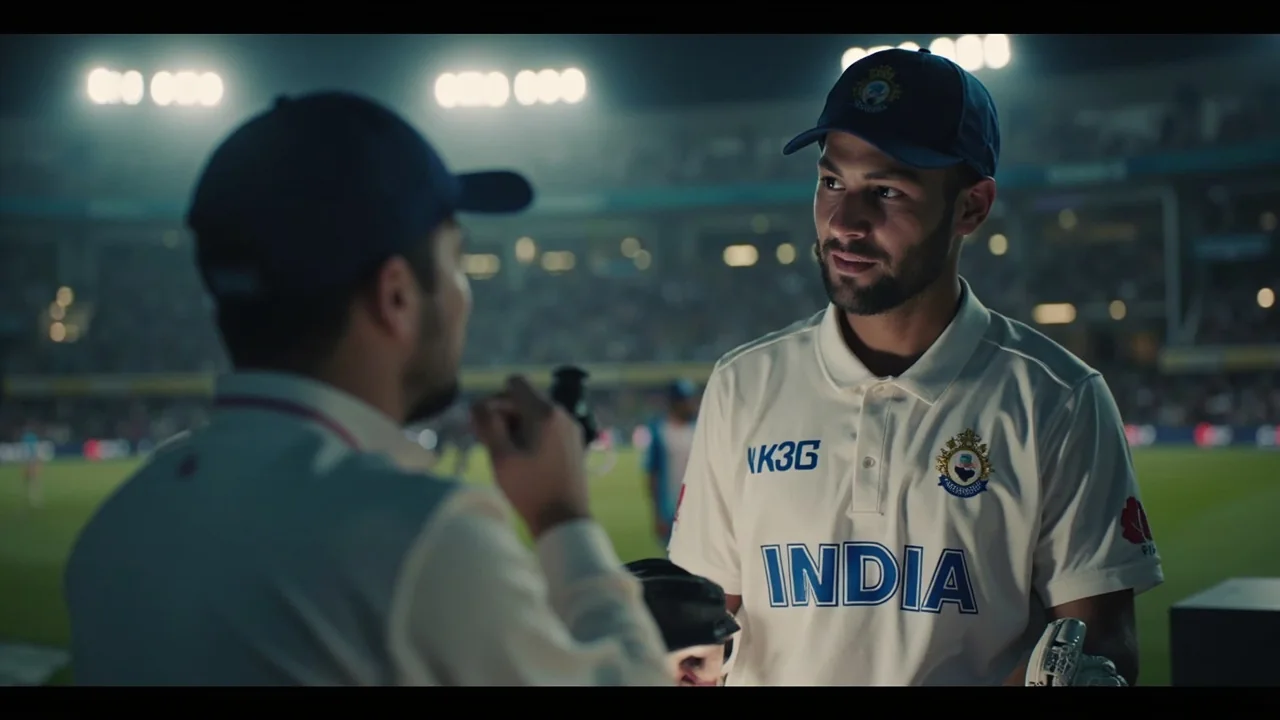 Medium editorial frame of an Ahmedabad cricket pitch and field placement under evening light, framing the venue profile that produced a 188 first-innings average and a 159 second-innings average for the 2026 T20 World Cup final