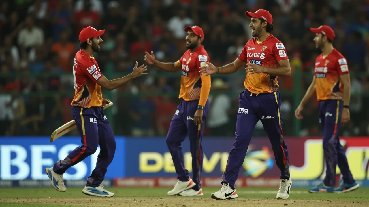 Mid-wicket tactical view of a T20 field with captain's-eye catch positions and a batter on the front foot, framed as the kind of field-setting decision a new KKR captain will own