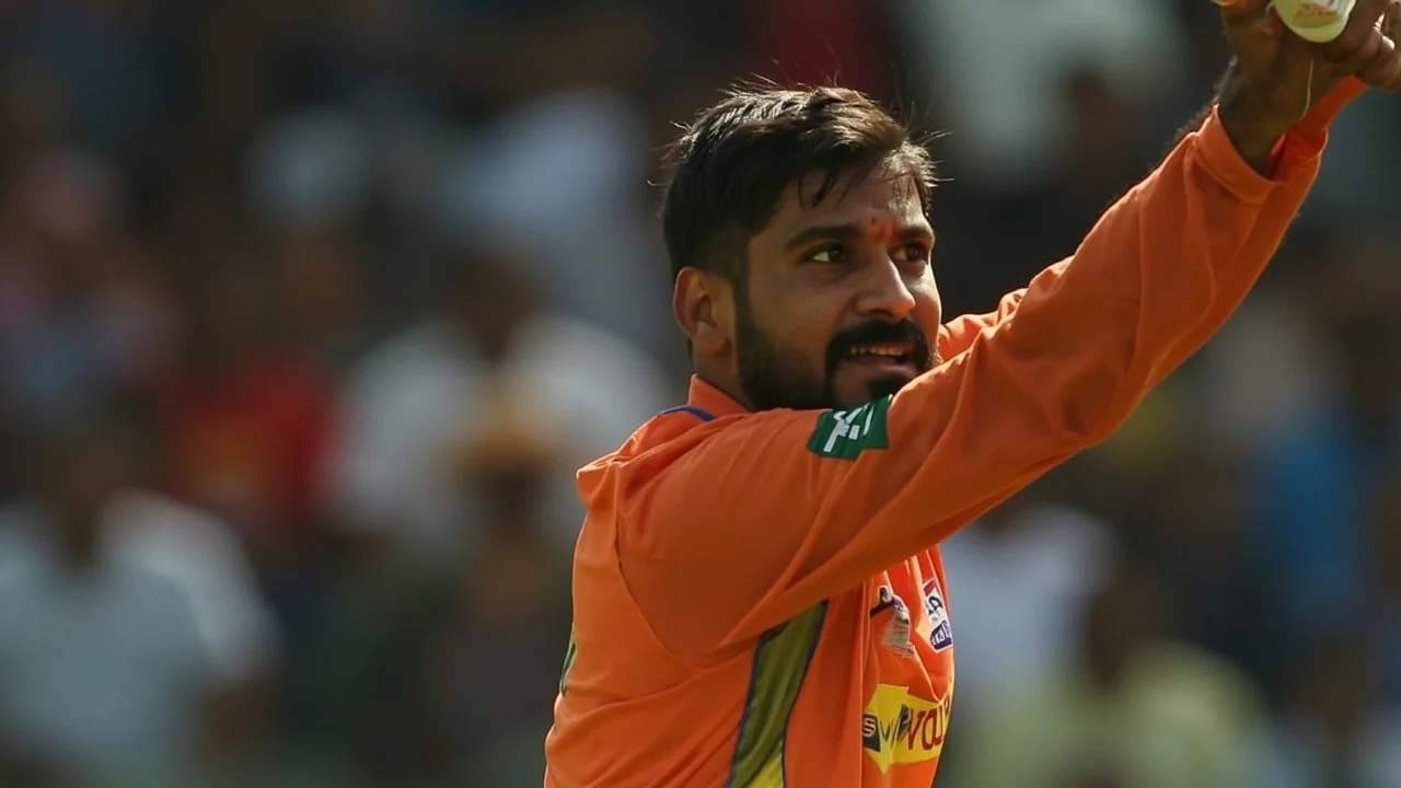 Tight sideline frame of an Indian batter in a coloured domestic jersey playing a controlled pull shot on the leg side, framed as the kind of match-up moment Shashank Singh will carry into the Puducherry middle order in 2026-27