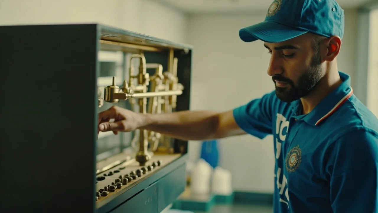 Medium editorial frame of a top-order Indian batter working the ball through the leg side in a Test session, the kind of role profile that fantasy users should look for in the confirmed Colombo XI
