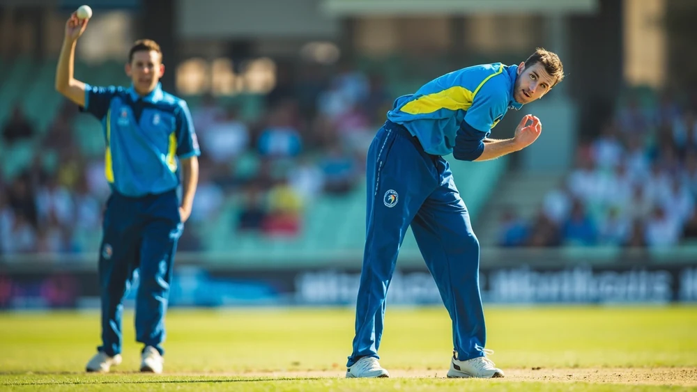 Mumbai Indians fast bowlers training with a new cricket ball in daylight